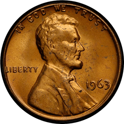 аверс 1¢ (пенни) 1963 ""