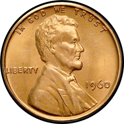 аверс 1¢ (пенни) 1960 ""