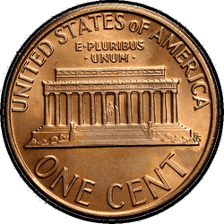 реверс 1¢ (penny) 1979 "EUA - 1 Cent / 1979 - { "_": "S T2 Proof"}"
