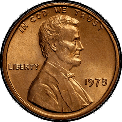 аверс 1¢ (penny) 1978 ""