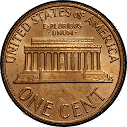 реверс 1¢ (пенни) 1974 "США - 1 Cent / 1974 - S PROOF"