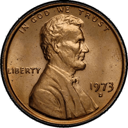аверс 1¢ (пенни) 1973 ""
