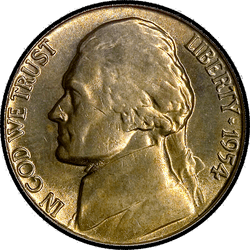 аверс 5¢ (nickel) 1954 ""