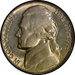 аверс 5¢ (nickel) 1953 ""