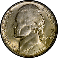 аверс 5¢ (nickel) 1952 ""