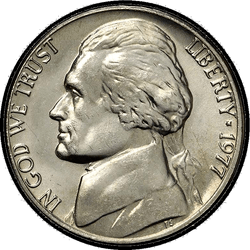 аверс 5¢ (nickel) 1977 ""