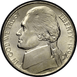 аверс 5¢ (nickel) 1997 "미국 - 5 센트 / 1997 - S 증명"