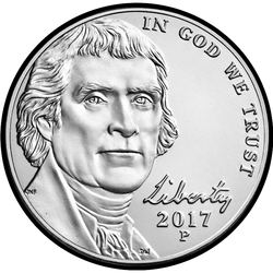 аверс 5¢ (nickel) 2017 ""
