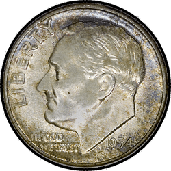 аверс 10¢ (dime) 1954 ""
