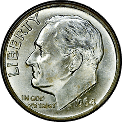аверс 10¢ (dime) 1964 ""