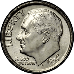 аверс 10¢ (dime) 1998 "संयुक्त राज्य अमरीका - Dime / 1998 - सबूत"