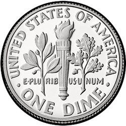 реверс 10¢ (дайм) 2019 "Silver"