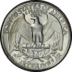реверс 25¢ (quarter) 1967 ""