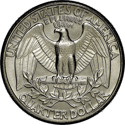 реверс 25¢ (quarter) 1987 "미국 - 분기 / 1987 - 증거 S"