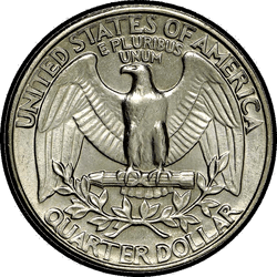 реверс 25¢ (quarter) 1981 "USA - Quarter / 1981 - S T1 Preuve"