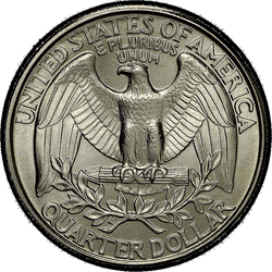 реверс 25¢ (quarter) 1996 "USA - Quarter / 1996 - Argent"