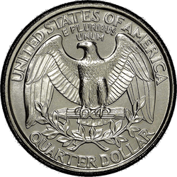 реверс 25¢ (quarter) 1995 "USA  - クォーター/ 1995  - シルバー"