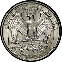 реверс 25¢ (квотер) 1994 "США - квартал / 1994 - срібло"