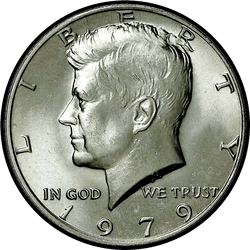аверс 50¢ (half) 1979 "संयुक्त राज्य अमरीका - 50 सेंट (आधा डॉलर) / 1979 - एस टी 1 सबूत"