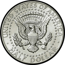 реверс 50¢ (half) 1987 "50セント（50セント硬貨）/ 1987  -   -  S証明USA"