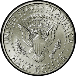 реверс 50¢ (half) 1995 "EUA - 50 Cents (meio dólar) / 1995 - S Proof"