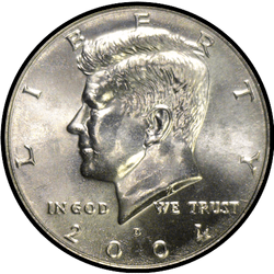 аверс 50¢ (half) 2004 "USA - 50 senttiä (Half dollari) / 2004 - P"