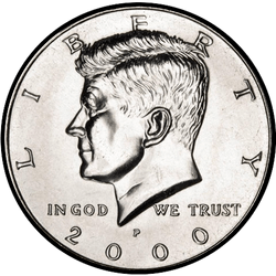 аверс 50¢ (half) 2000 "USA - 50 Cents (Half Dollar) / 2000 - Silver Pr"