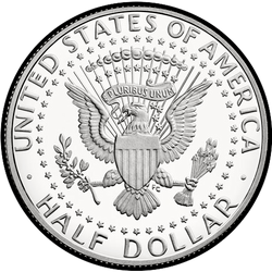 реверс 50¢ (half) 2015 "EUA - 50 Cents (meio dólar) / 2015 / S Proof"