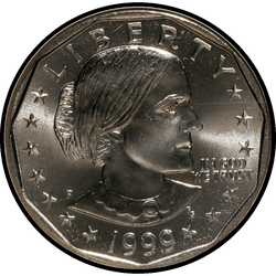 аверс 1$ (бак) 1999 "США - 1 долар / 1999 - { "_": "Доказ"}"
