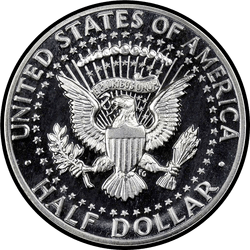 реверс 50¢ (half) 1964 "USA - 50 centów (pół dolara) / 1964 - { "_": "Hair"}"