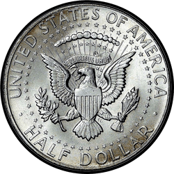 реверс 50¢ (half) 1964 "الولايات المتحدة الأمريكية - 50 سنتا (نصف الدولار) / 1964 - P"