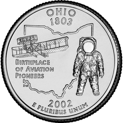 реверс 25¢ (quarter) 2002 "Ohio"