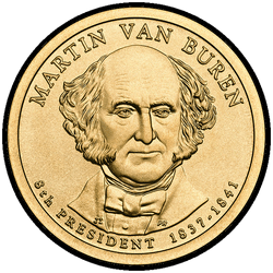 аверс 1$ (бак) 2008 "Martin Van Buren"