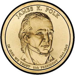 аверс 1$ (buck) 2009 "James K. Polk"