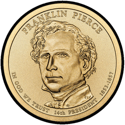 аверс 1$ (бак) 2010 "Franklin Pierce"