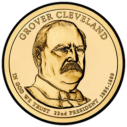 аверс 1$ (buck) 2012 "Grover Cleveland (1er terme)"