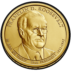 аверс 1$ (buck) 2014 "Franklin D. Roosevelt"