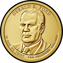 аверс 1$ (buck) 2016 "Džeralds R. Fords"