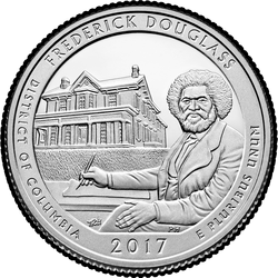 реверс 25¢ (quarter) 2017 "Frederick Douglass / P"