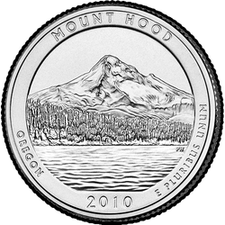 реверс 25¢ (квотер) 2010 "Mount Hood"