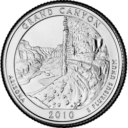 реверс 25¢ (квотер) 2010 "Национальный парк Гранд-Каньон / D"