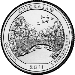 реверс 25¢ (quarter) 2011 "Chickasaw National Recreation Area / S"
