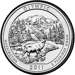 реверс 25¢ (quarter) 2011 "Olimpik Ulusal Park / S"