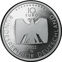 аверс 10€ 2002 "50th Anniversary of German Television"
