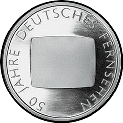 реверс 10€ 2002 "50. Jahrestag des deutschen Fernsehens"