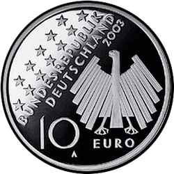 аверс 10€ 2003 "50. ° aniversario: levantamiento en Alemania Oriental"