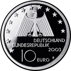 аверс 10€ 2003 "Ruhr Industrial District"