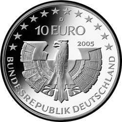 аверс 10 евро 2005 "Национальный парк Баварский лес"