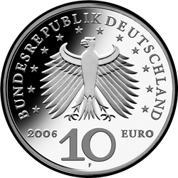 аверс 10 евро 2006 "225 лет со дня рождения Карла Фридриха Шинкеля"