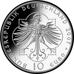 аверс 10€ 2007 "800th Anniversary - Birth of Elisabeth von Thüringen"